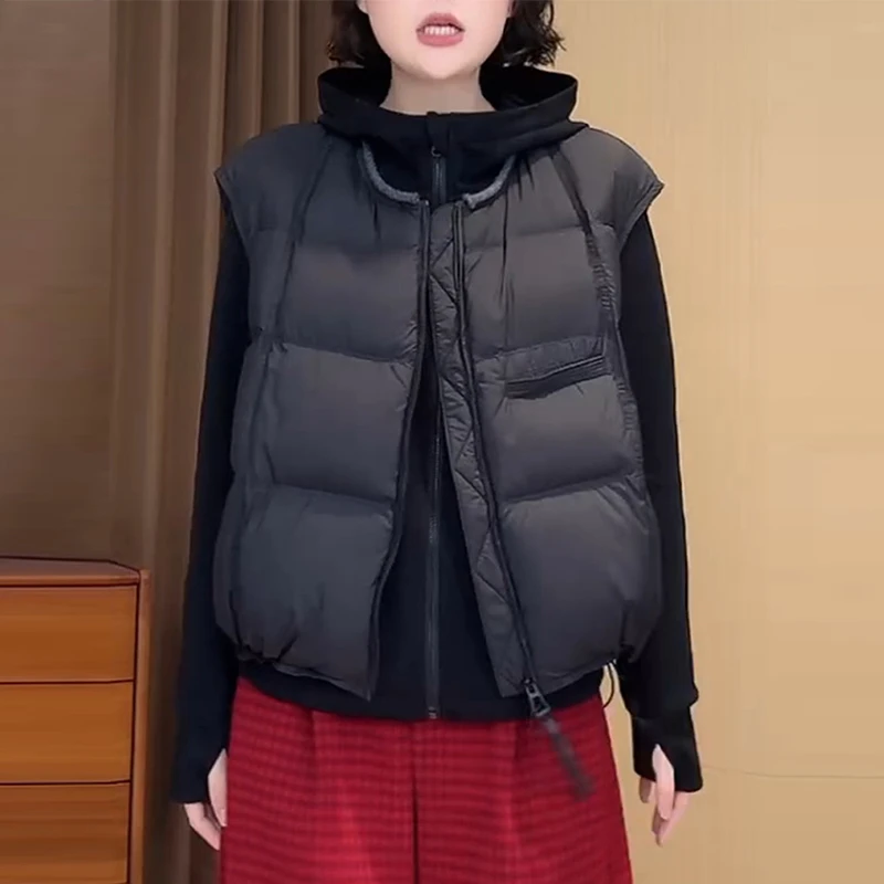 设计感圆领拉链无袖马甲女2025秋季新款韩版宽松高级感显瘦上衣