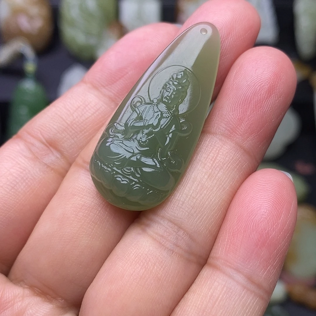 和田玉未镶嵌挂件