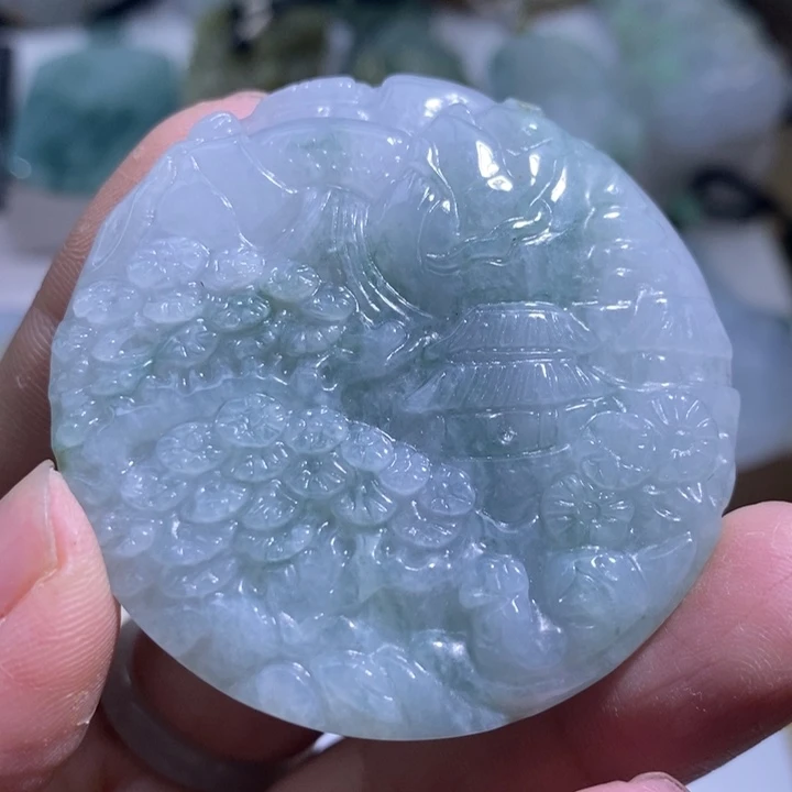 【闪购商品】颈饰未镶嵌翡翠山水