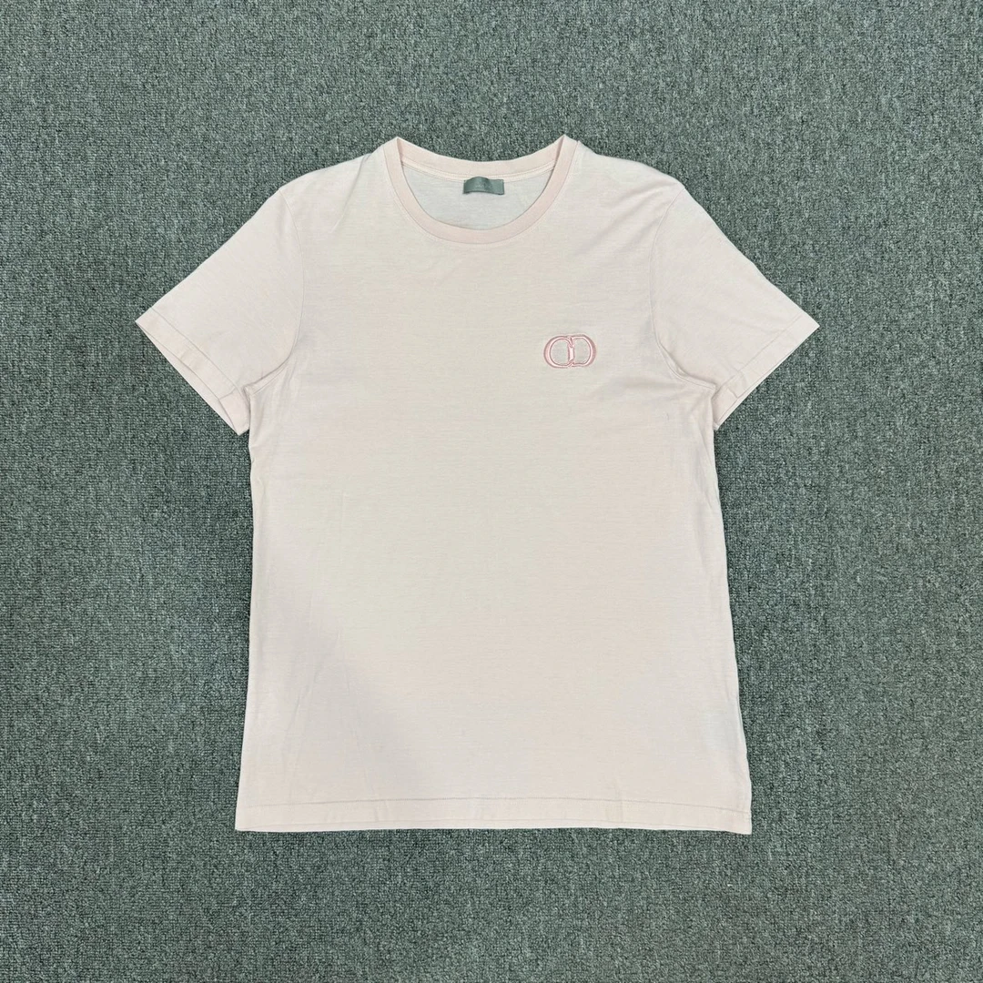 99新 DIOR/迪奥 Dior迪奥 粉色CD刺绣logo短袖 L码99新 8410861