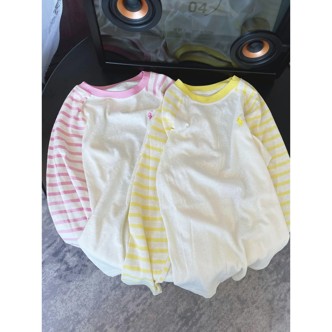 《现货》【小马】夏季新品圆领拼色条纹长袖防晒衫上衣Ani-B718