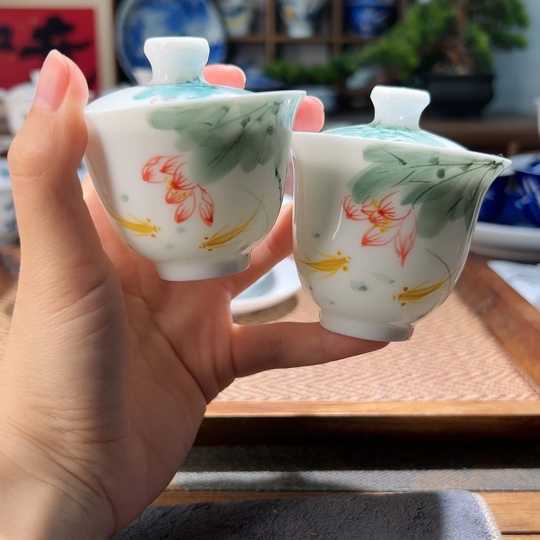 【闪购商品】S****胖两个盖碗一大一小。