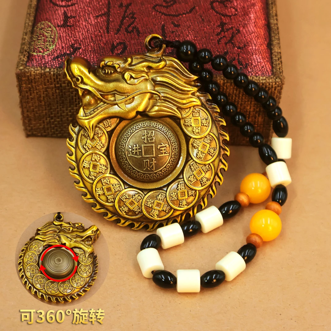 龙牌手把件黄铜生肖龙【招财掌财龙】招财进宝转运创意随身摆件