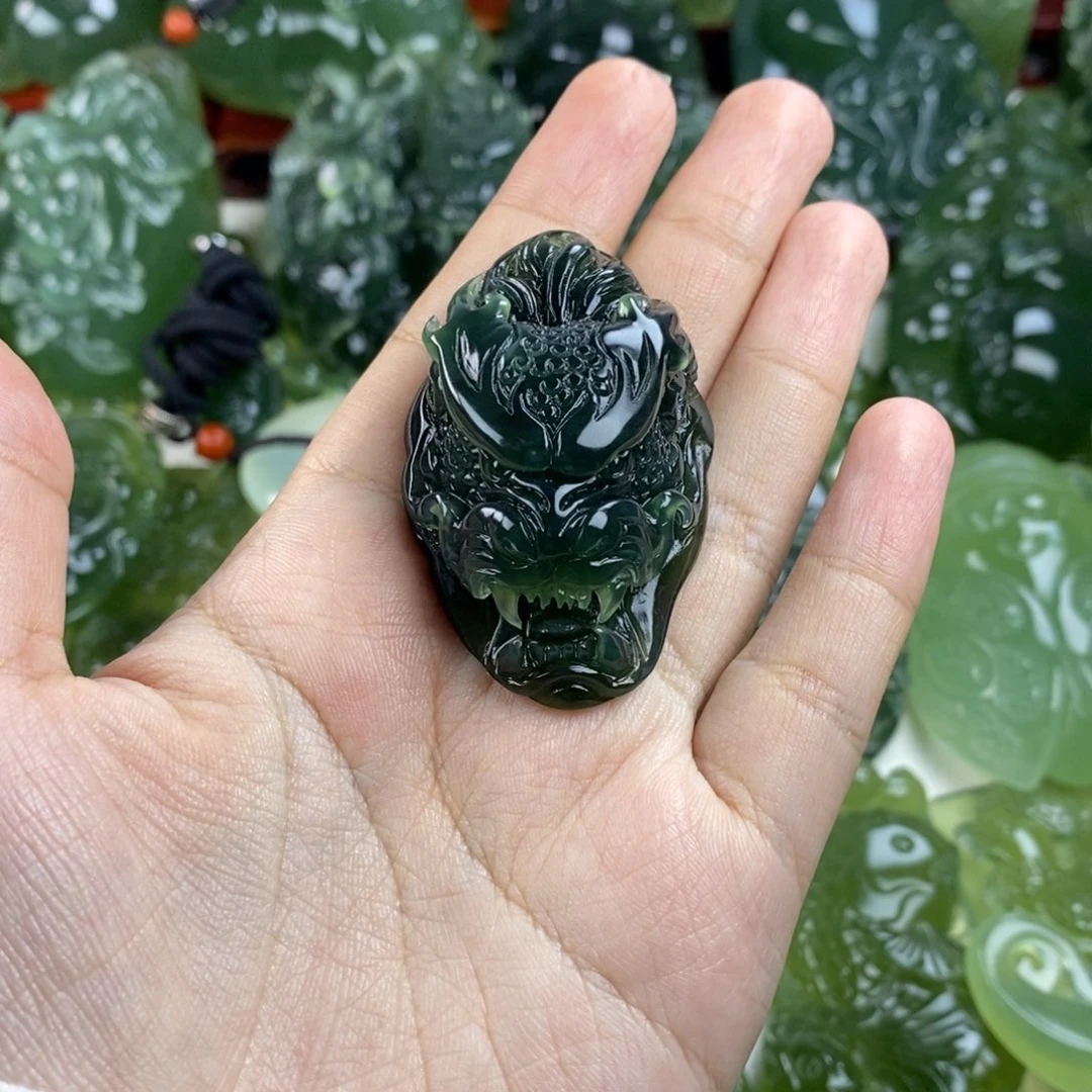 岫玉挂件未镶嵌玉*花