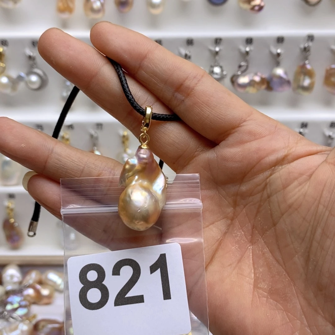 淡水珍珠颈饰银S925镶嵌小*821