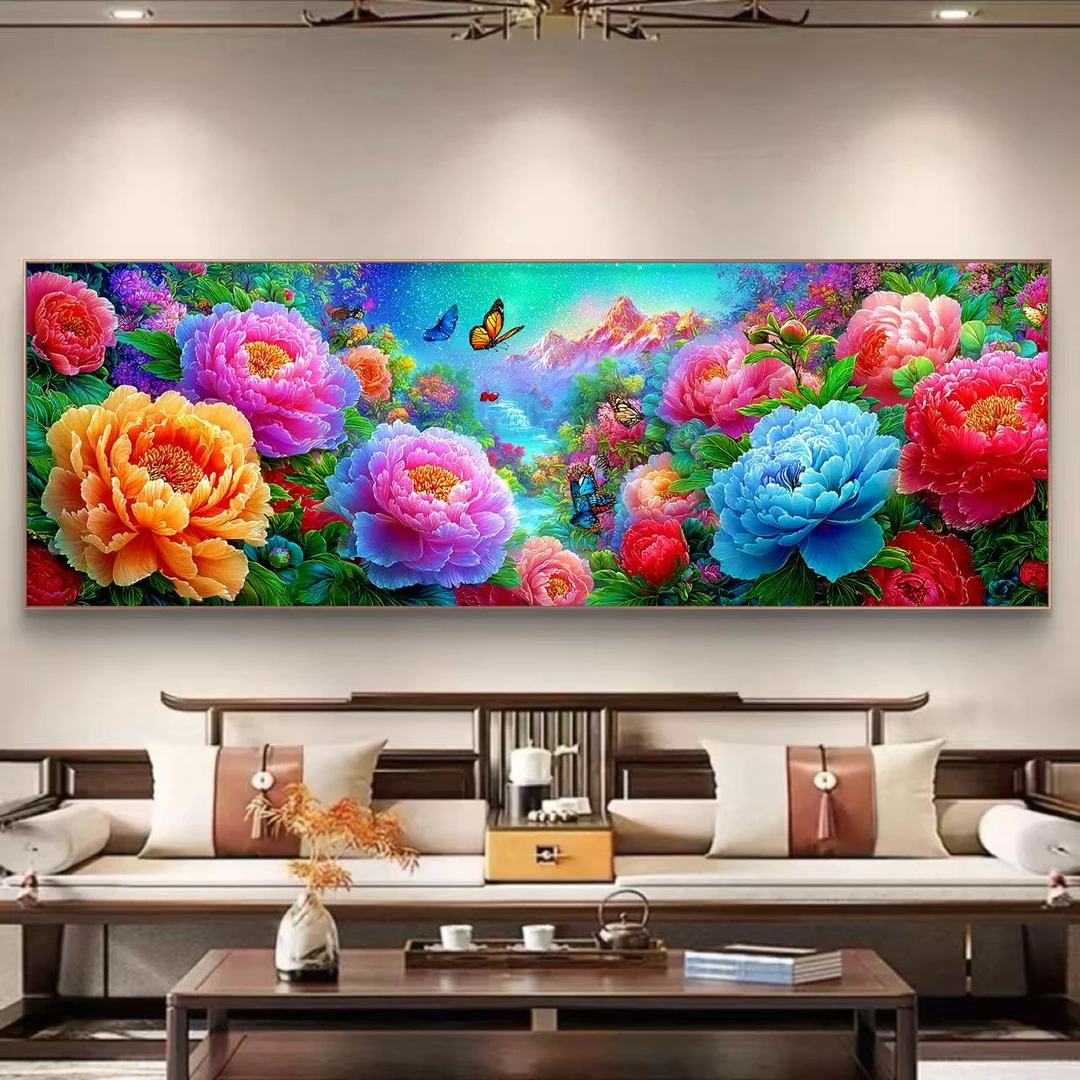 定制十字绣 原创版权花间岁月中格250*80没绣的f2220