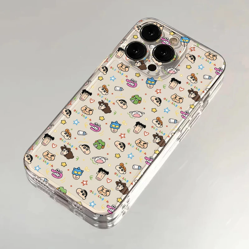 欧克里里趣味满屏小新太空壳适用苹果16手机壳华为vivo小米14oppo