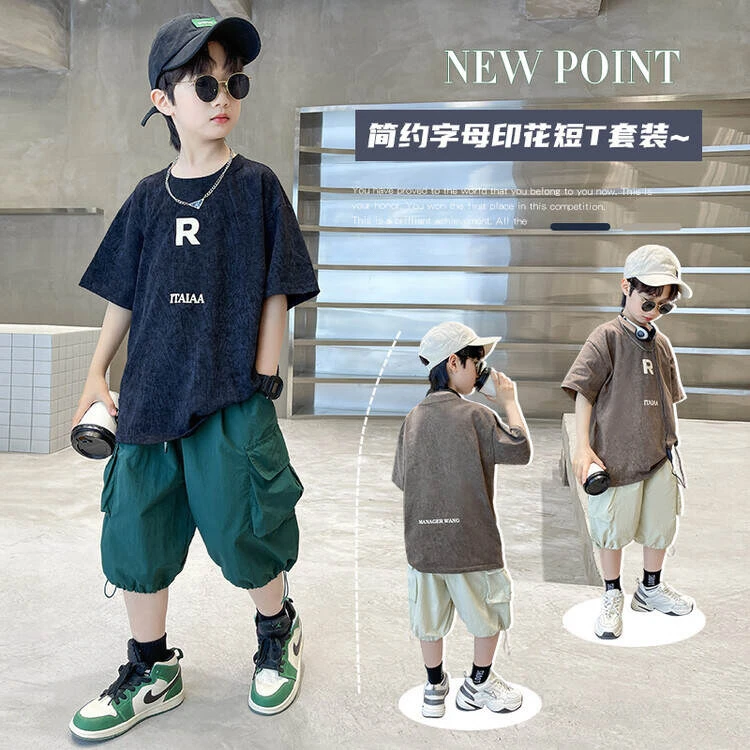 男童夏装套装2025新款男童夏款套装男童夏季套装男童短袖套装