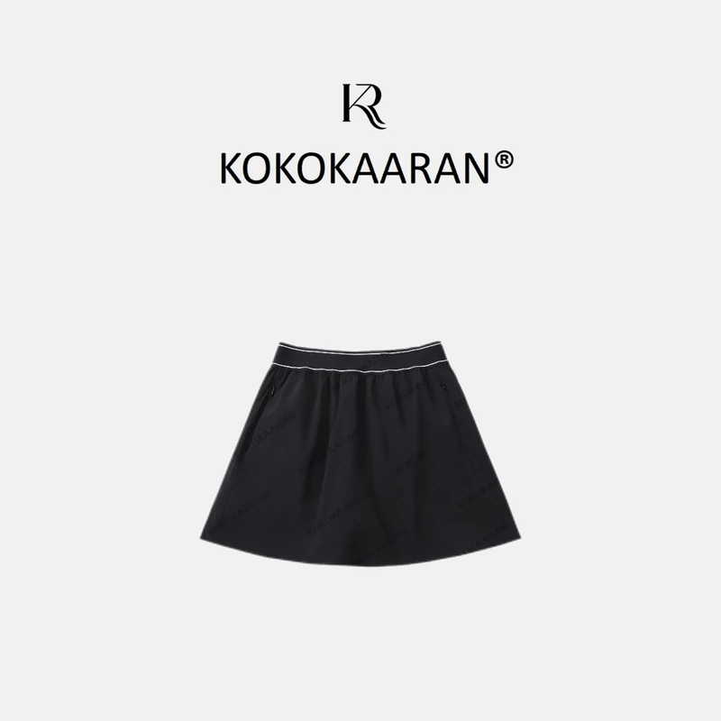 kokokaaran/可可咔伦夏季设计感户外休闲运动松紧腰短裙SH250282