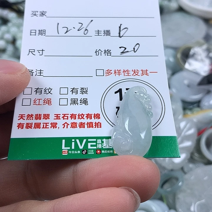 翡翠未镶嵌吊坠(不含链)