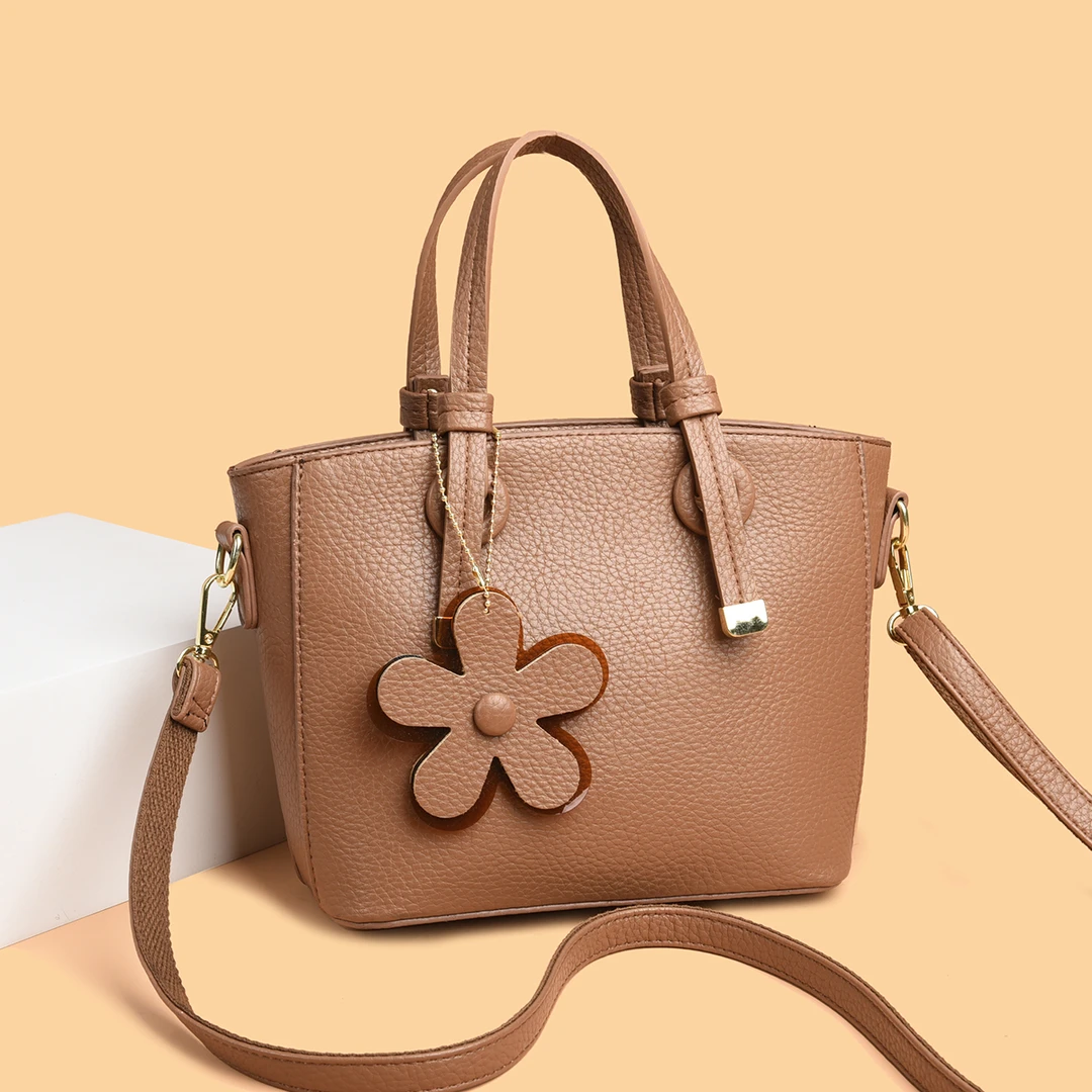 简约百搭单肩斜挎包8429棕色