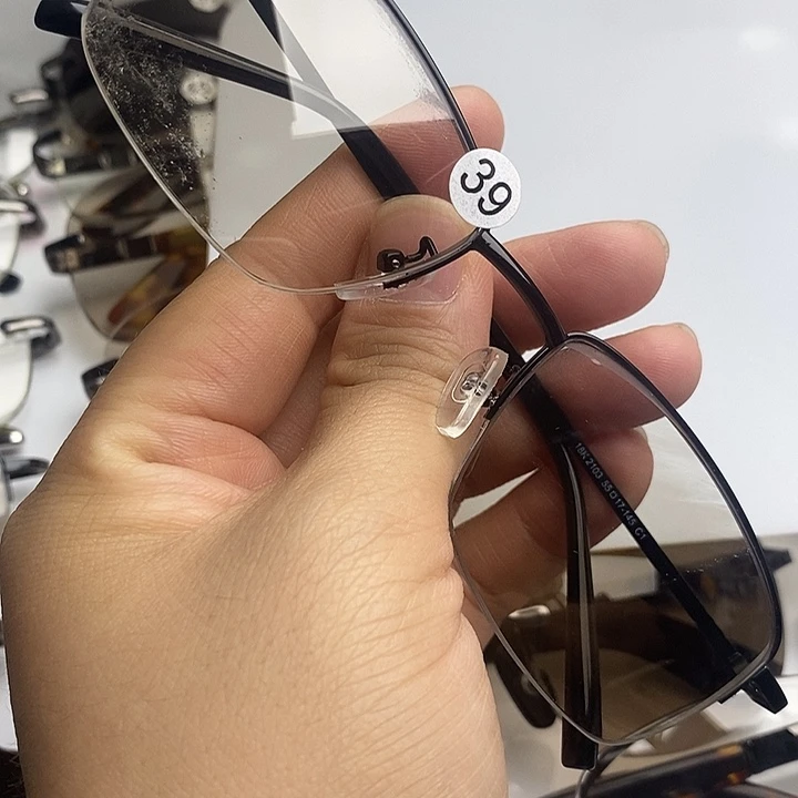 半框款天然水晶石头眼镜有棉