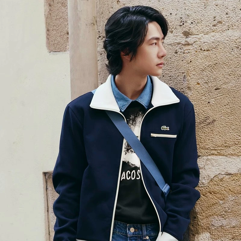 【王一博同款】LACOSTE法国鳄鱼男装25春季时尚正肩短袖T恤|TH8917