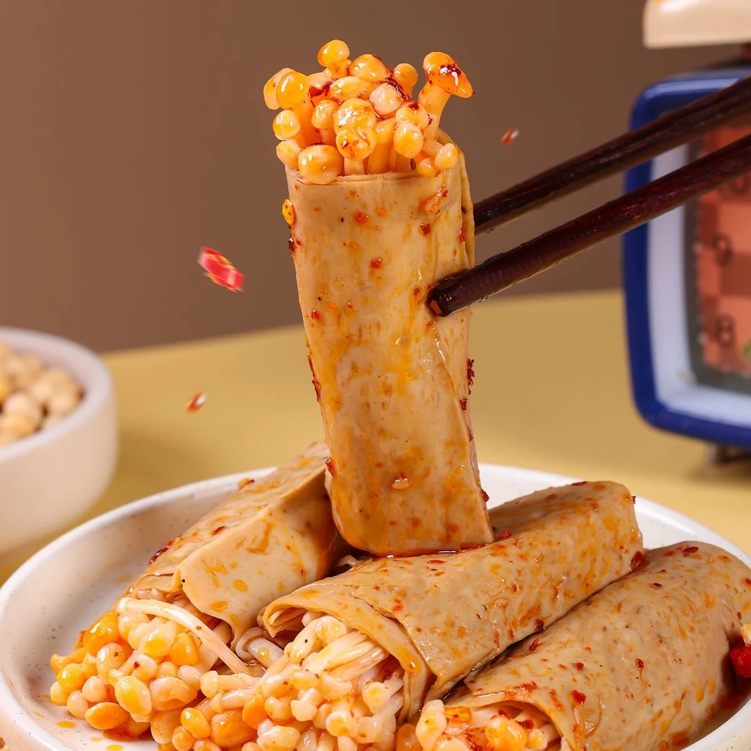 【御膳】 金针菇豆皮卷