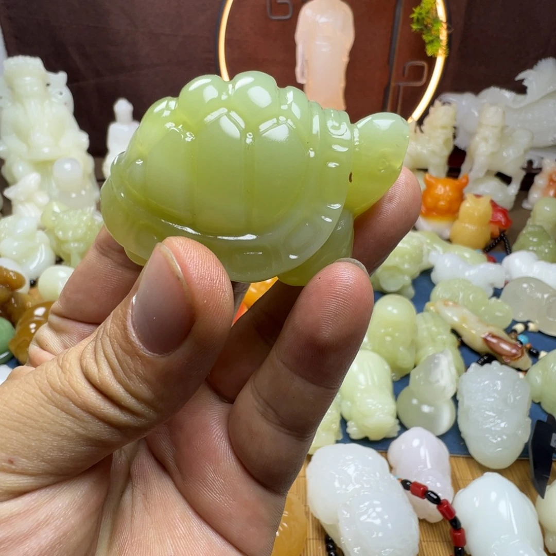 石材昵*手工雕刻龟手把