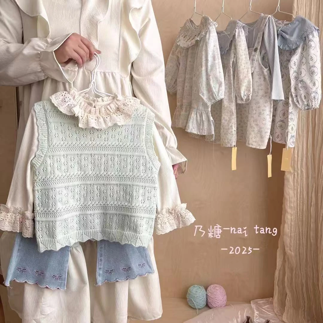 2025春季新款A类女童毛衣+打底衫两件套511025