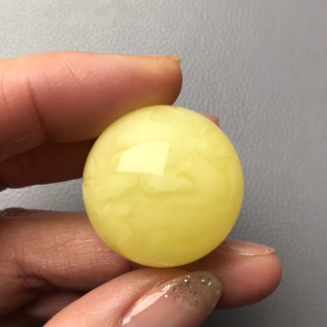 保真蜜蜡白花圆珠