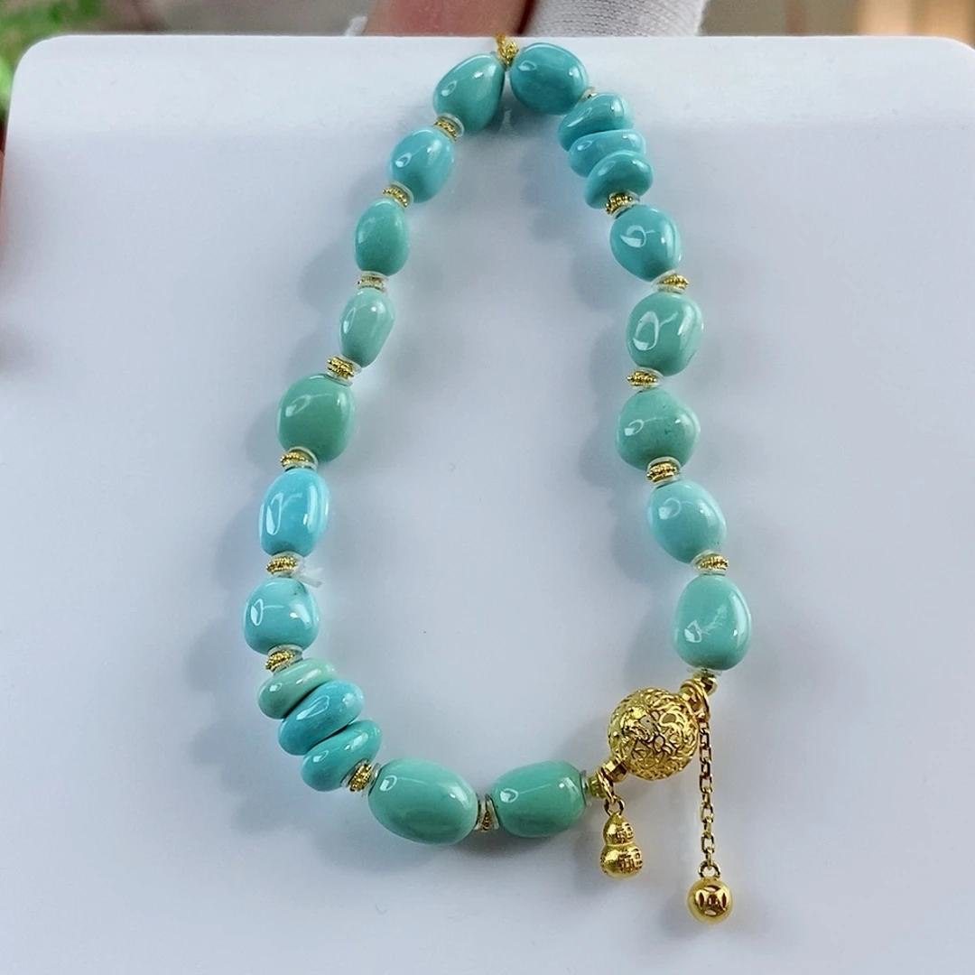 绿松石珠宝奇石18K金镶嵌