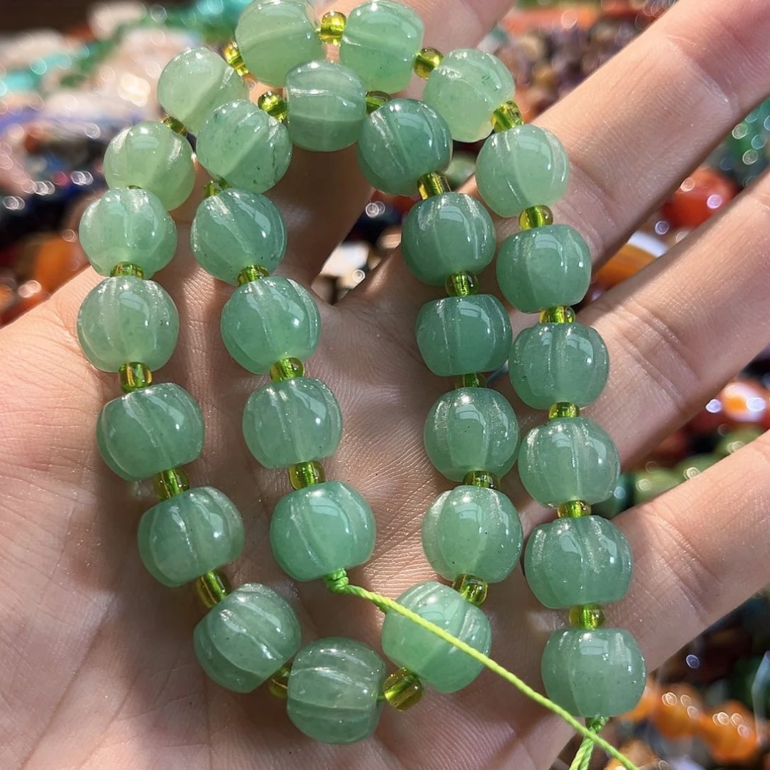 玛瑙/玉髓合金珠宝半成品东邻玉雕刻瓜珠13mm