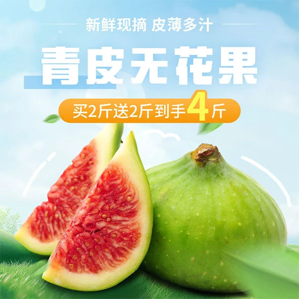 【买2斤送2斤顺丰空运】威海无花果现摘老树青皮无花果应季新鲜水果