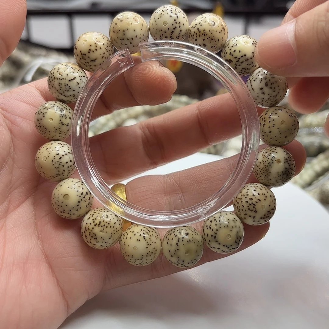 手串星月菩提14正圆大眼睛石玉料