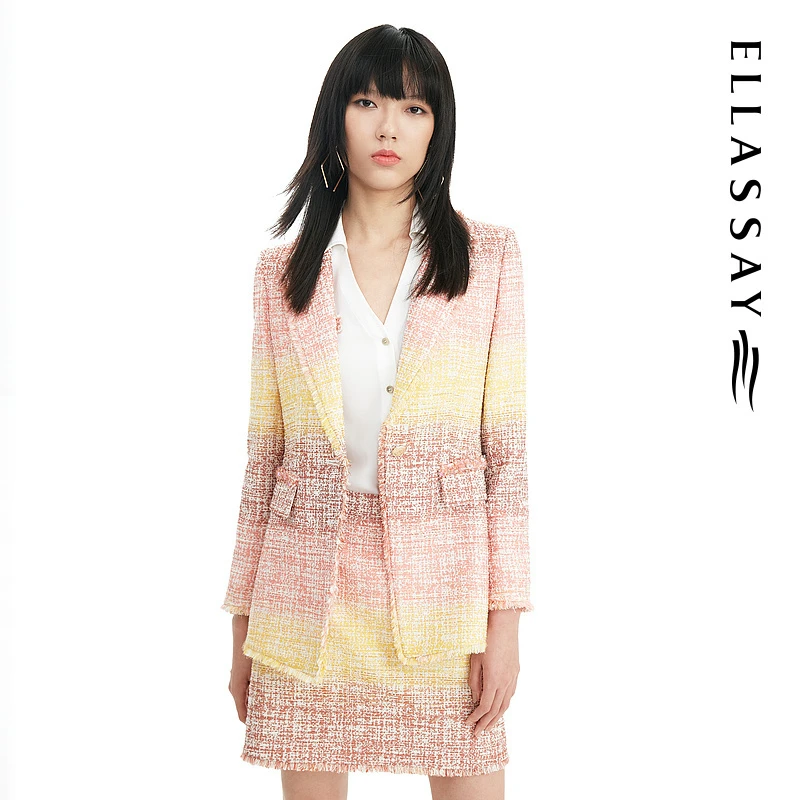 【粉丝专享】歌力思春季商务职场气质收腰西装EWF331T03600