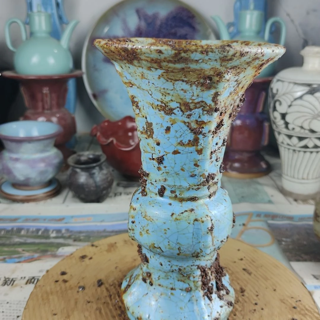 瓷片自选器型官窑生锈瓷