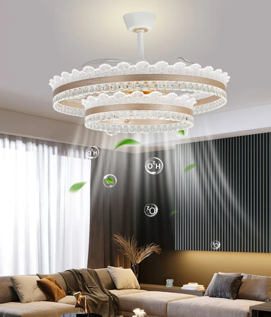 白菜800大简约意式轻奢高端吊扇灯北欧风扇灯客厅餐厅风扇灯