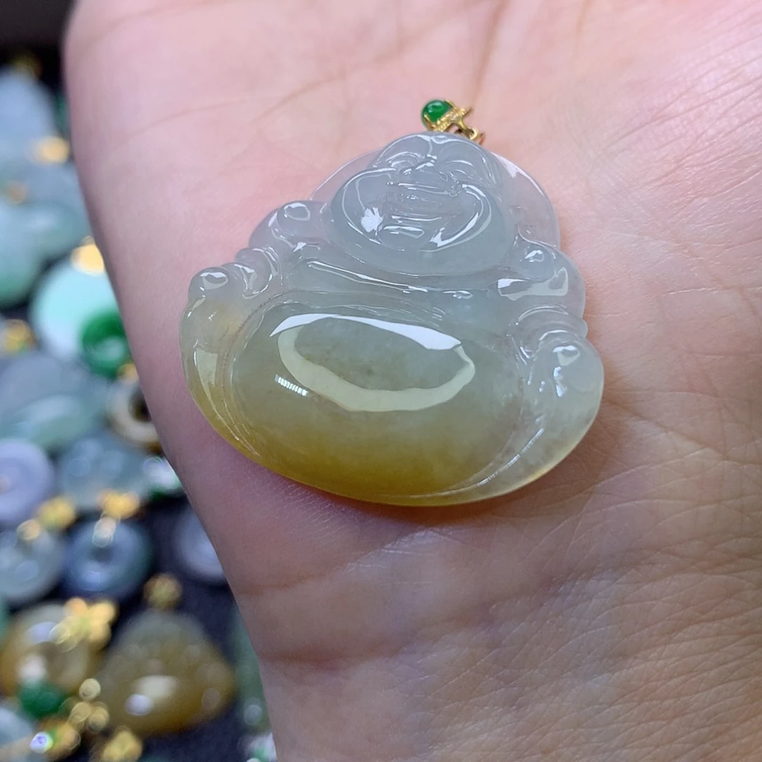 【闪购商品】吊坠(赠链)18K金镶嵌翡翠