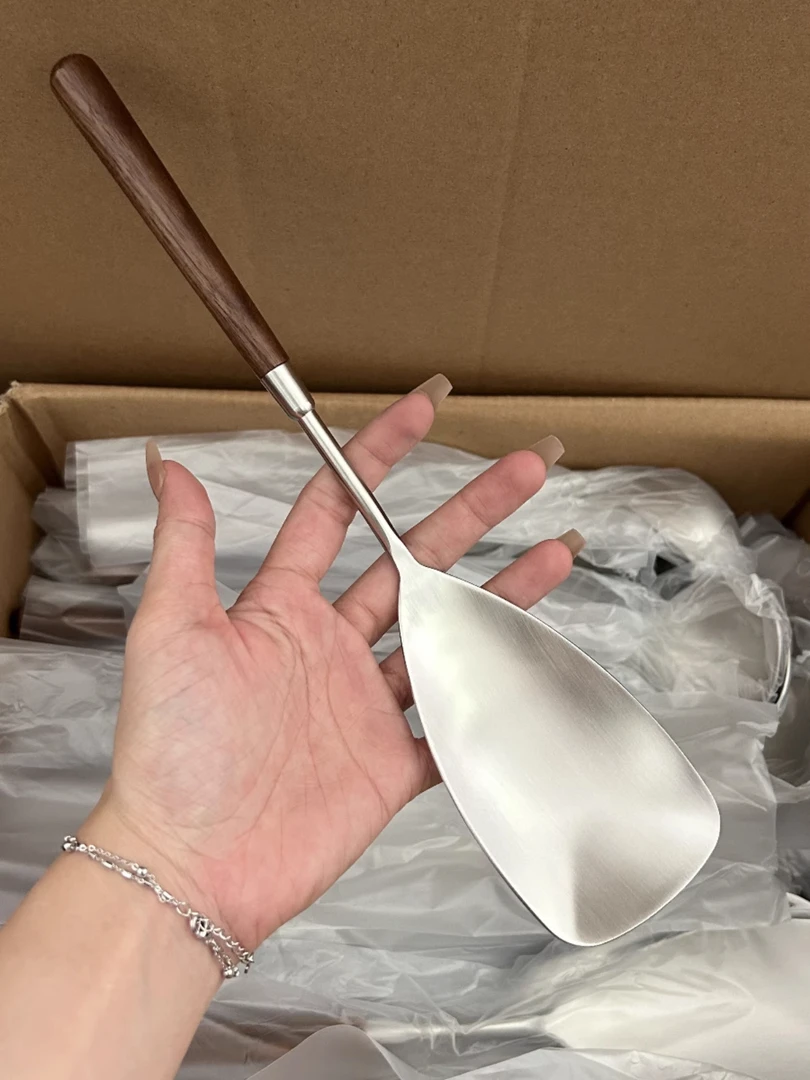 老款锅铲家用不锈钢304食品级勺子套装厨房木柄胡桃木锅铲汤勺