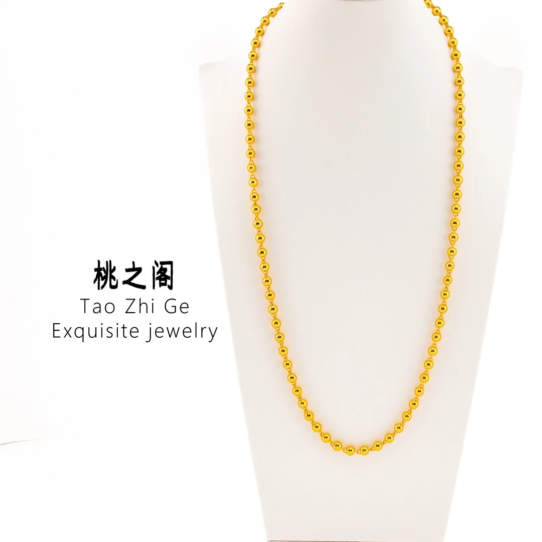 铜合金项链 卡五珠珠项链精工版AX1020