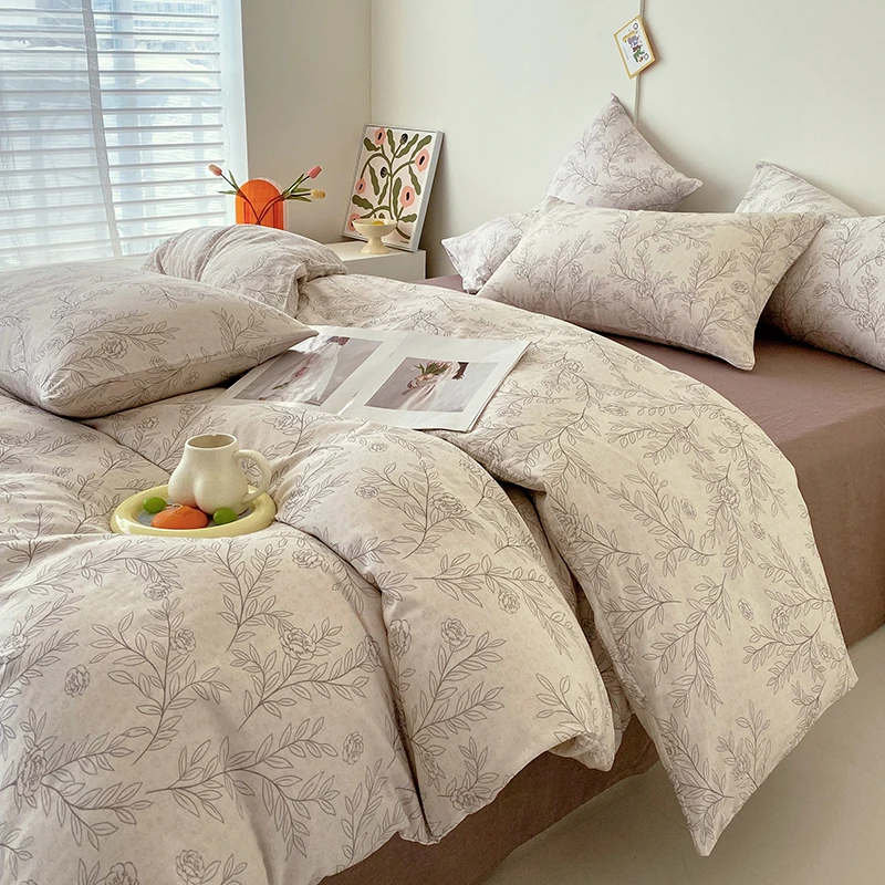 新款-可蒂-复古全棉双层纱四件套1.5/1.8床床上用品