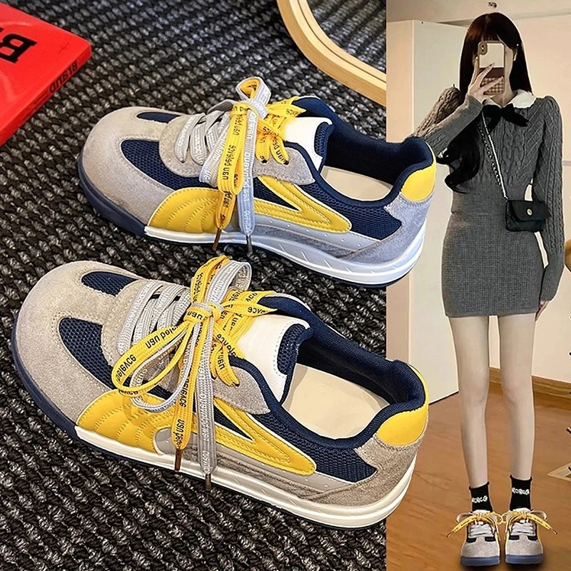 德训鞋系带男子橡胶耐磨女子轻便休闲健步