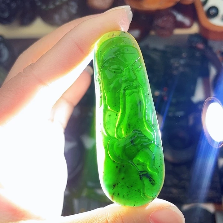 未镶嵌蛇纹石玉手串泰山玉关二爷