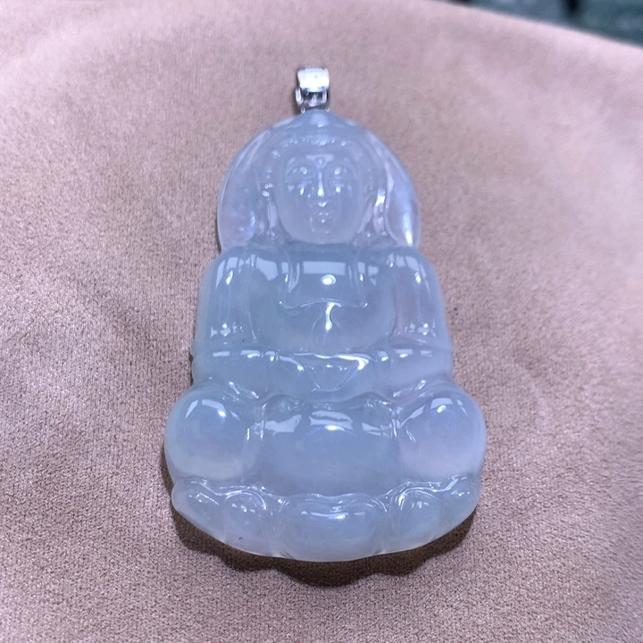 翡翠18K金镶嵌颈饰缅甸翡翠