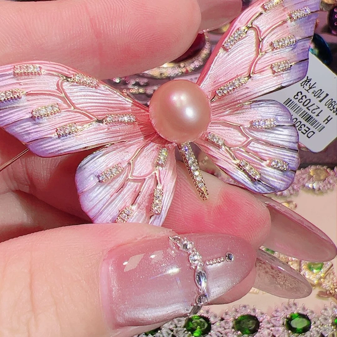 淡水珍珠胸针未镶嵌