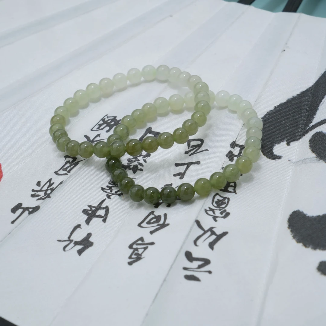 SC-041 天然和田玉晴水渐变手串  A级  多样性发其一
