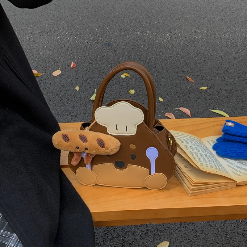 mingdiandian厨师狗狗一包多用可爱百搭设计感手提单肩斜跨包包