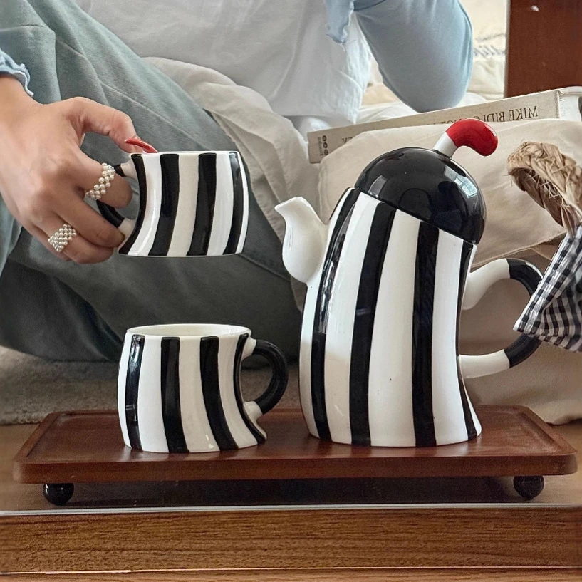 创意轻奢陶瓷结婚伴手礼客厅茶几高档水壶水杯茶具套装