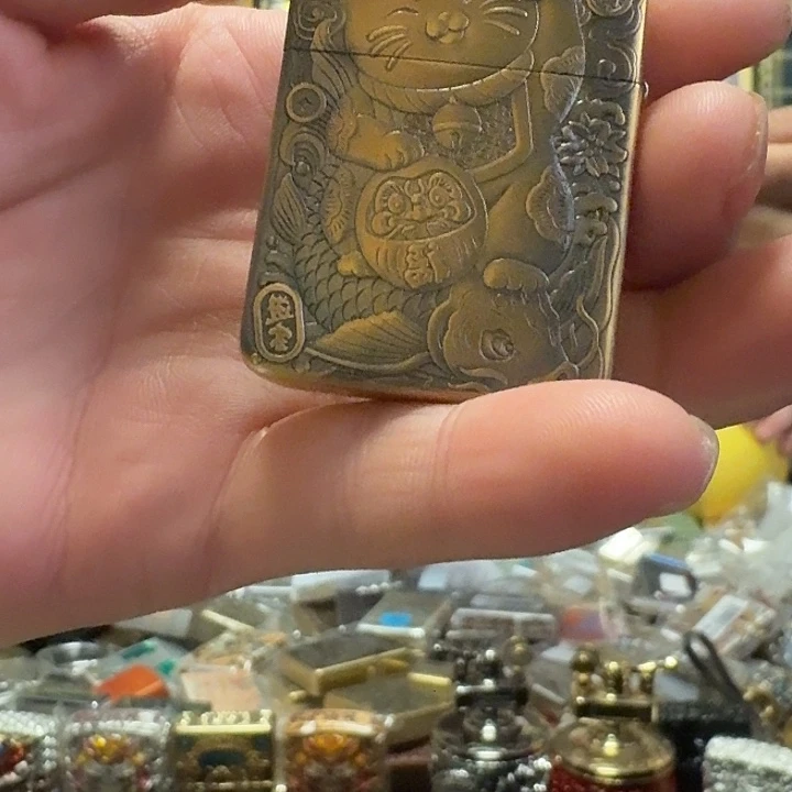 佐罗二代910浮雕招财猫打火机