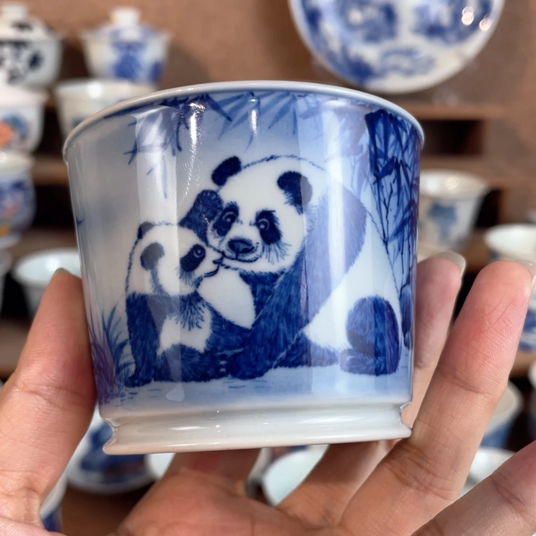 牛****哋东郊瓷舍熊猫杯杯