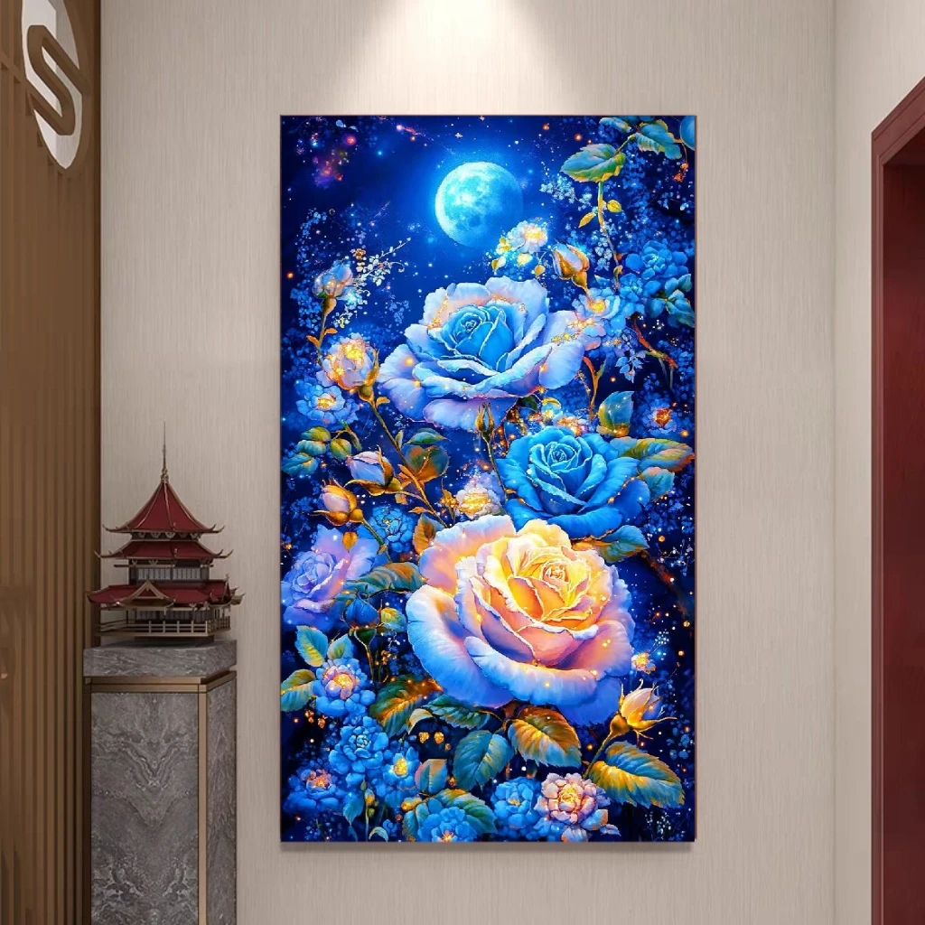 预售定制十字绣原创版权蓝汐幻月60*90大格没绣的f2104