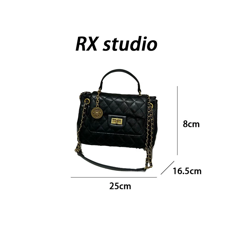 【一秒入夏】ZT-D7038-游牧黑RAIN.CUN轻奢小众时尚女士包