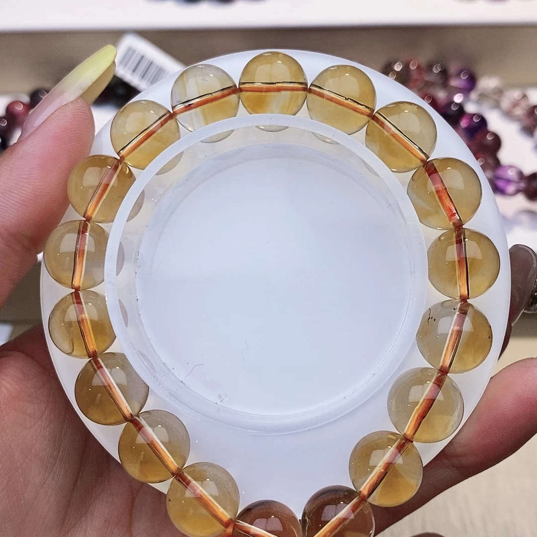 未镶嵌水晶手链黄水晶11+