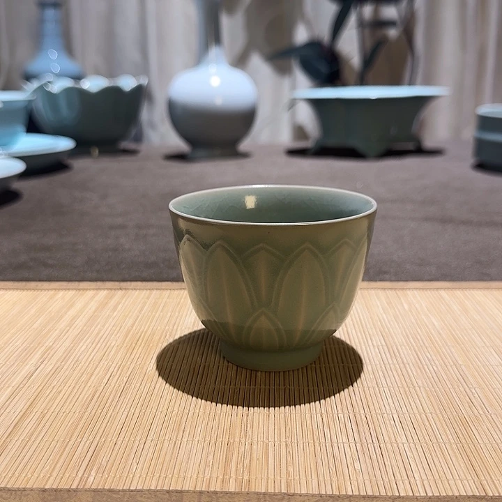 杯子全手工，连花杯。