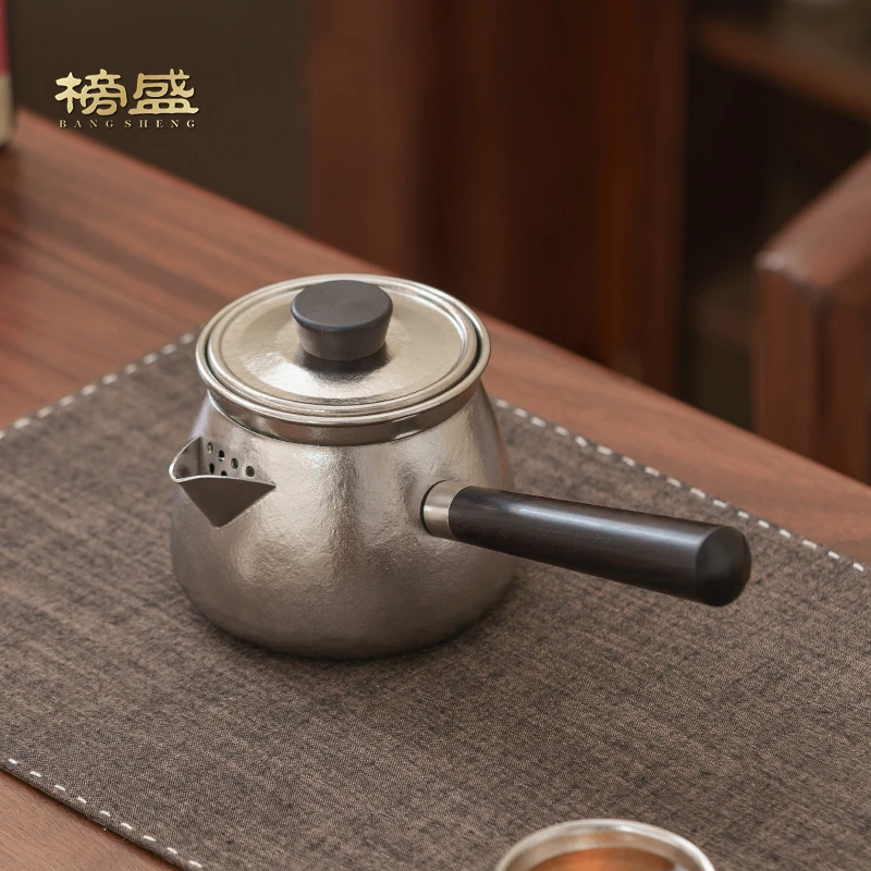 纯钛侧把茶壶家用2025新款泡茶壶高档轻奢功夫茶具套装便携钛壶