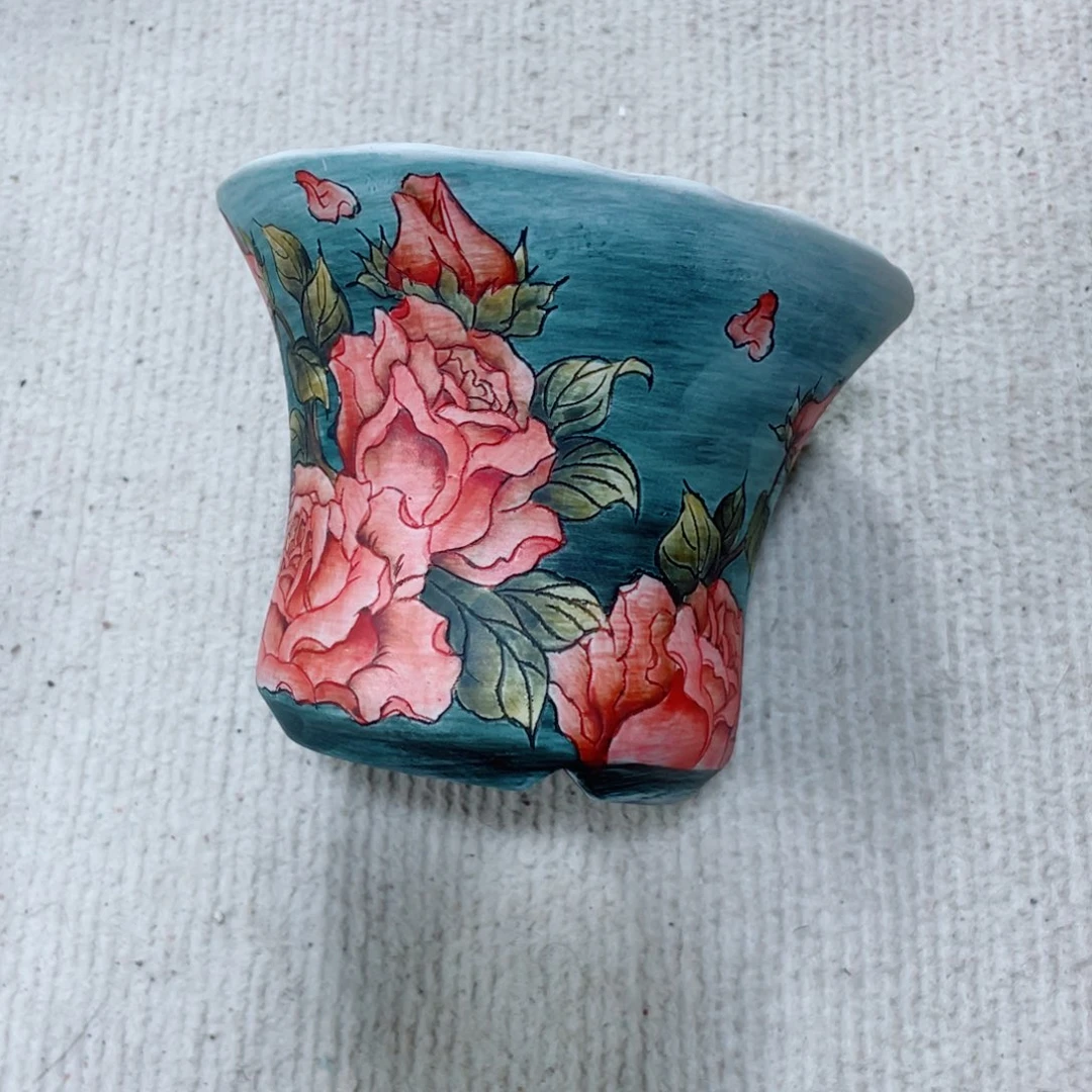 紫砂花盆依*陶瓷多肉花盆微瑕