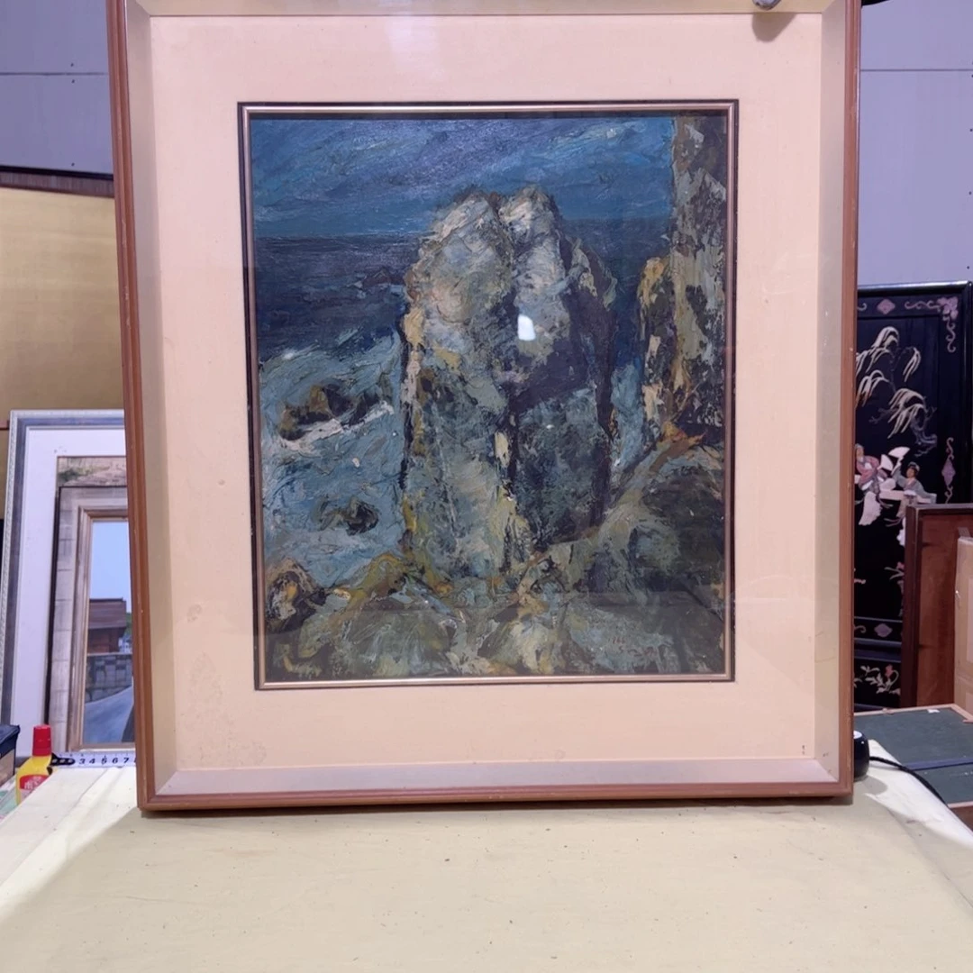 绘画A*屏风框画茶空间设计