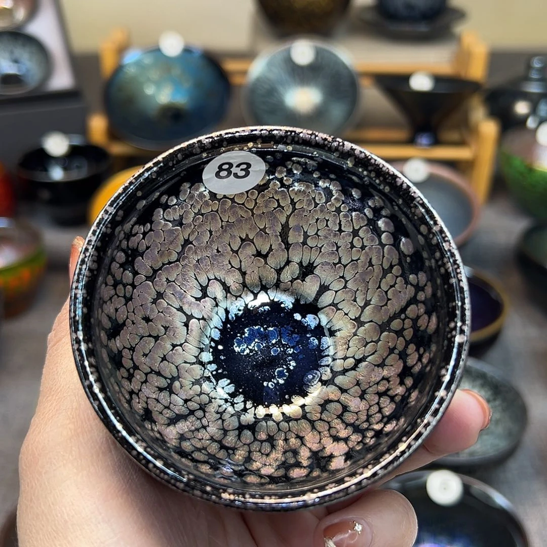 茶盏彩金釉滴漱口