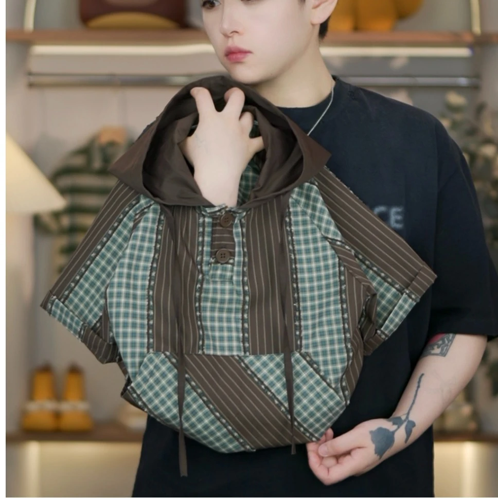 【小蛋壳】夏季儿童韩版拼色薄款拼色连帽上衣男童时尚T恤